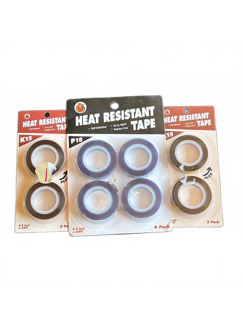 TSS Heat Resistant High Temperature Tape 0.4 inch x 54FT - 4 Pack / 2 Pack
